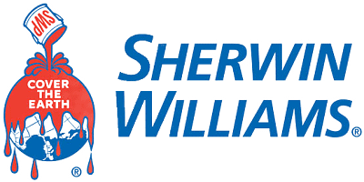 Blue paint can with Sherwin Williams logo