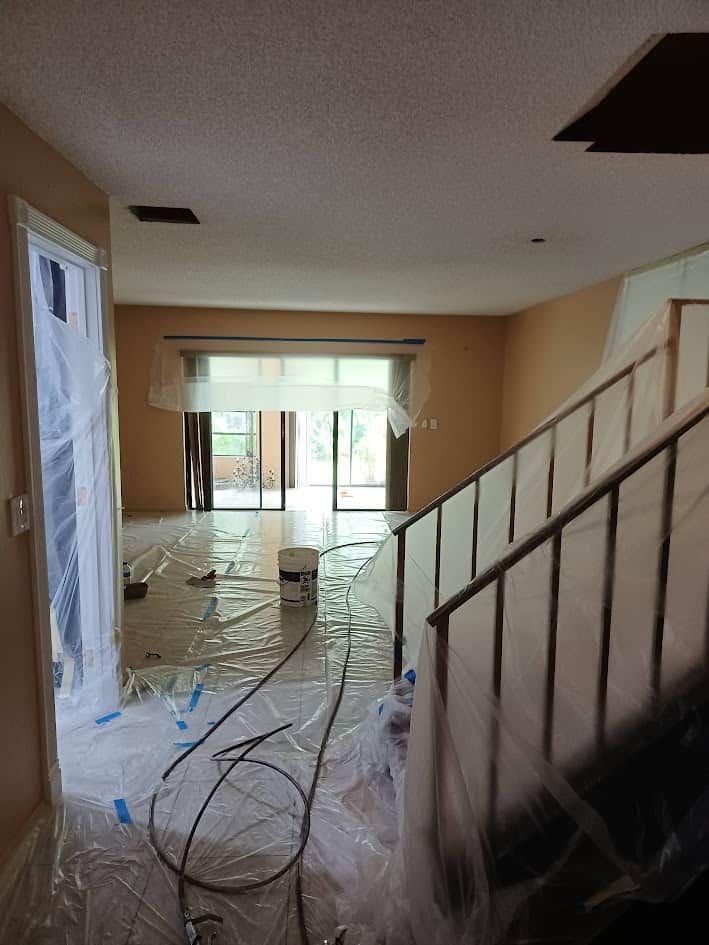 Professional popcorn ceiling removal to enhance the look of the home