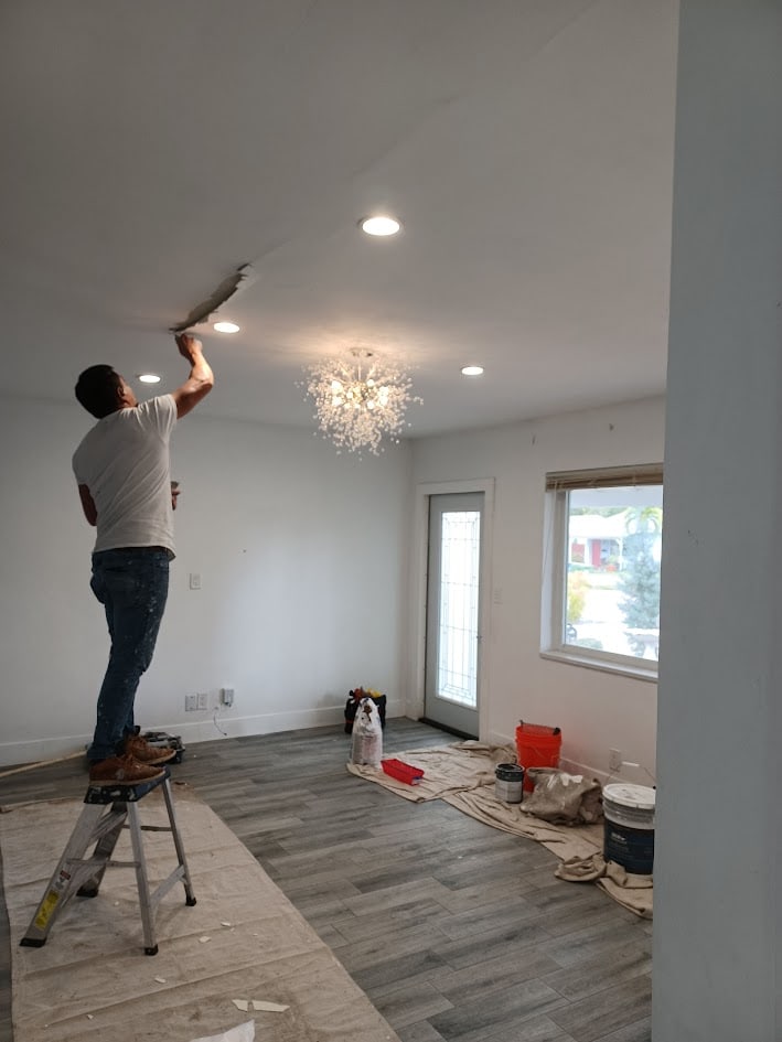 Bicalho Painting &Amp; Drywall Repair – Your Trusted Choice In Palm Bay, Fl &Amp; Brevard County, Fl Drywall ceiling repair in Palm Bay FL by Bicalho Pro Services restoring home ceiling