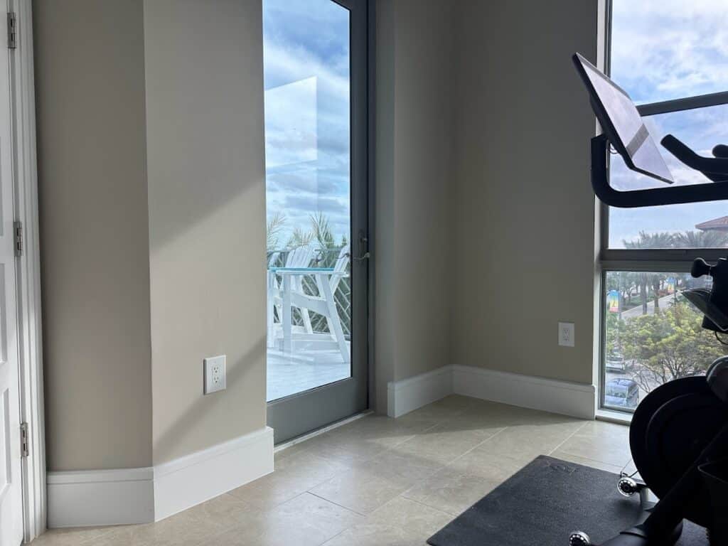 After water damage repair at a residential home in Palm Bay FL with new drywall and freshly painted walls by Bicalho Pro Services.